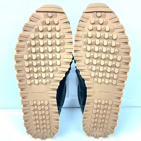 Tory Burch Sport Womens Sneaker Trainer Ruffle Metallic Green Leather Size 6.5 - Picture 11 of 12